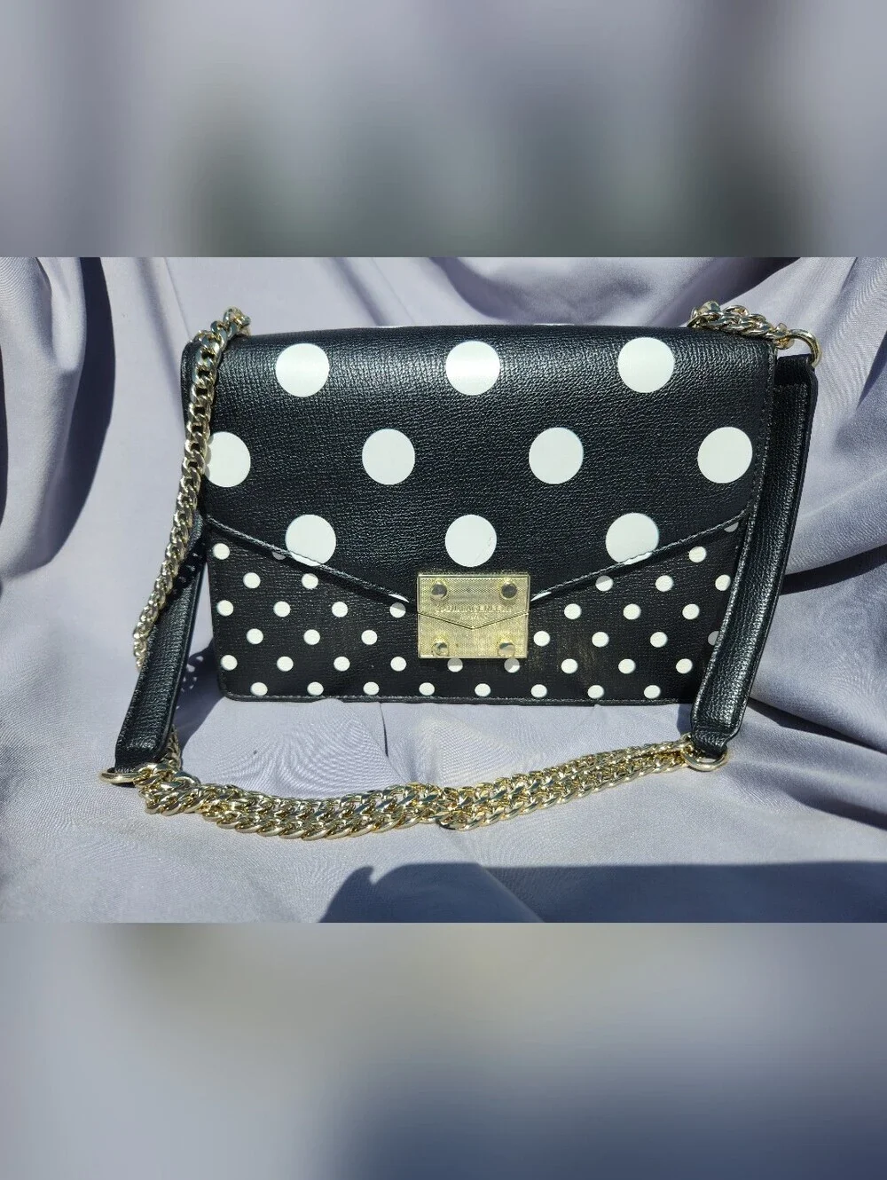 Karl Lagerfeld Polka Dot Chain Shoulder Bag